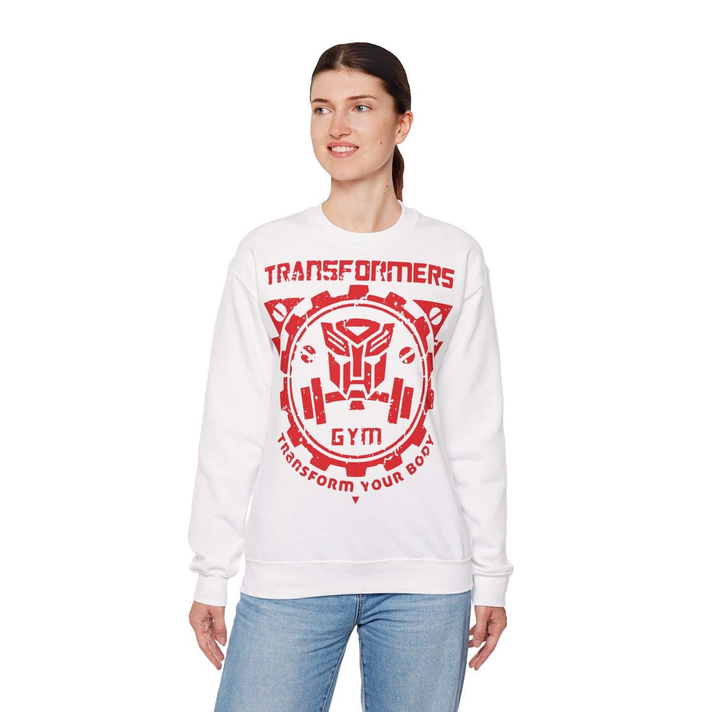 Transformers Gym Crewneck Sweatshirt - Unisex Heavy Blend™