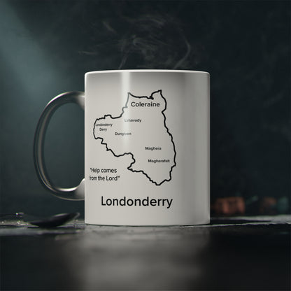 Londonderry Magic Mug: Color - Changing Coffee Cup with Artistic Map Design