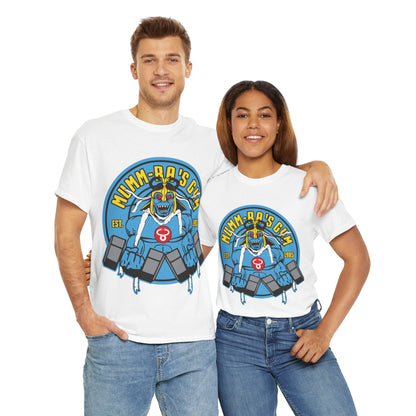 Mmm-Ba's Gym Unisex Heavy Cotton Tee - Fun Fitness Graphic Tee for Workout Enthusiasts White
