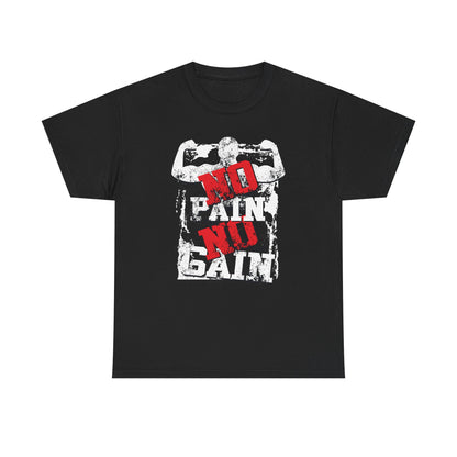 No Pain No Gain Unisex Heavy Cotton Tee - Motivational Workout Shirt for Fitness Enthusiasts
