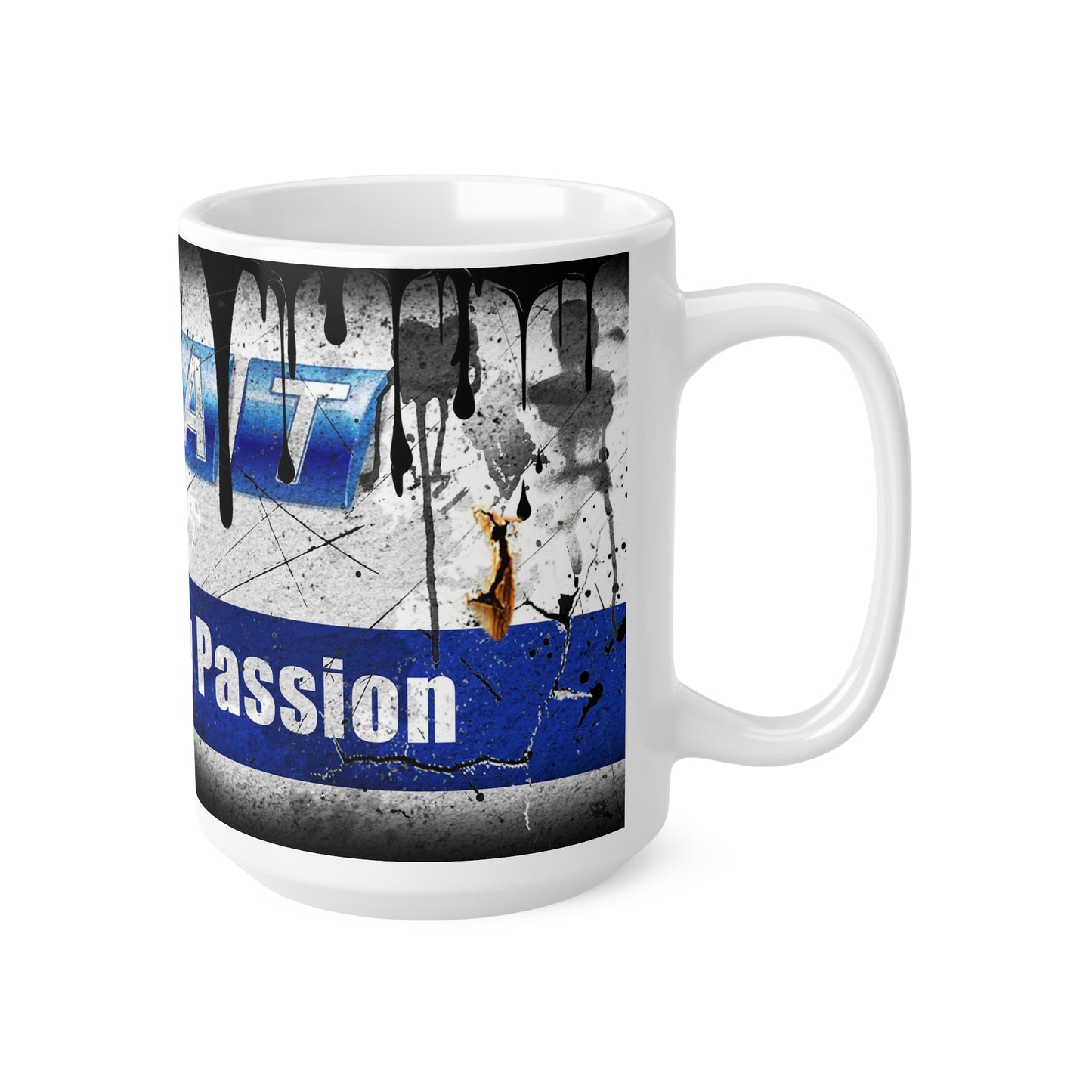 Urban Grunge Ceramic Coffee Cups - 11oz & 15oz - Driven By Passion Design