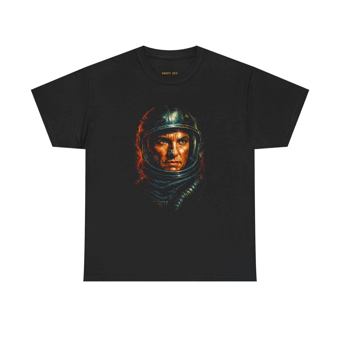 Astronaut Portrait Tee — Vintage Space Helmet Graphic Shirt