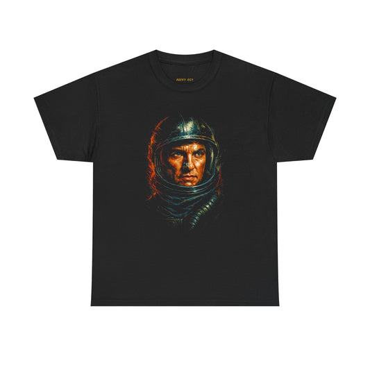 Astronaut Portrait Tee — Vintage Space Helmet Graphic Shirt
