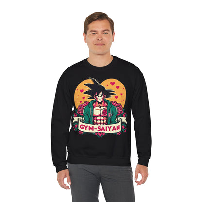 Gym-Saiyan Unisex Heavy Blend™ Crewneck Sweatshirt - Perfect for Workout Lovers