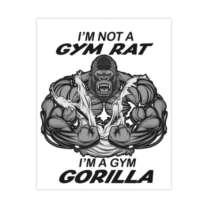 Funny Gym Gorilla Matte Posters