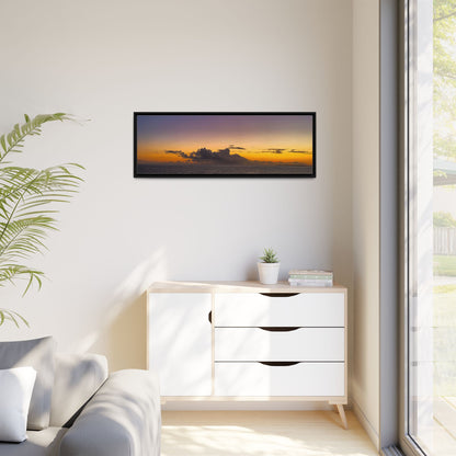 Sunset in Ocean 2 Matte Canvas, Framed (Multi-color)
