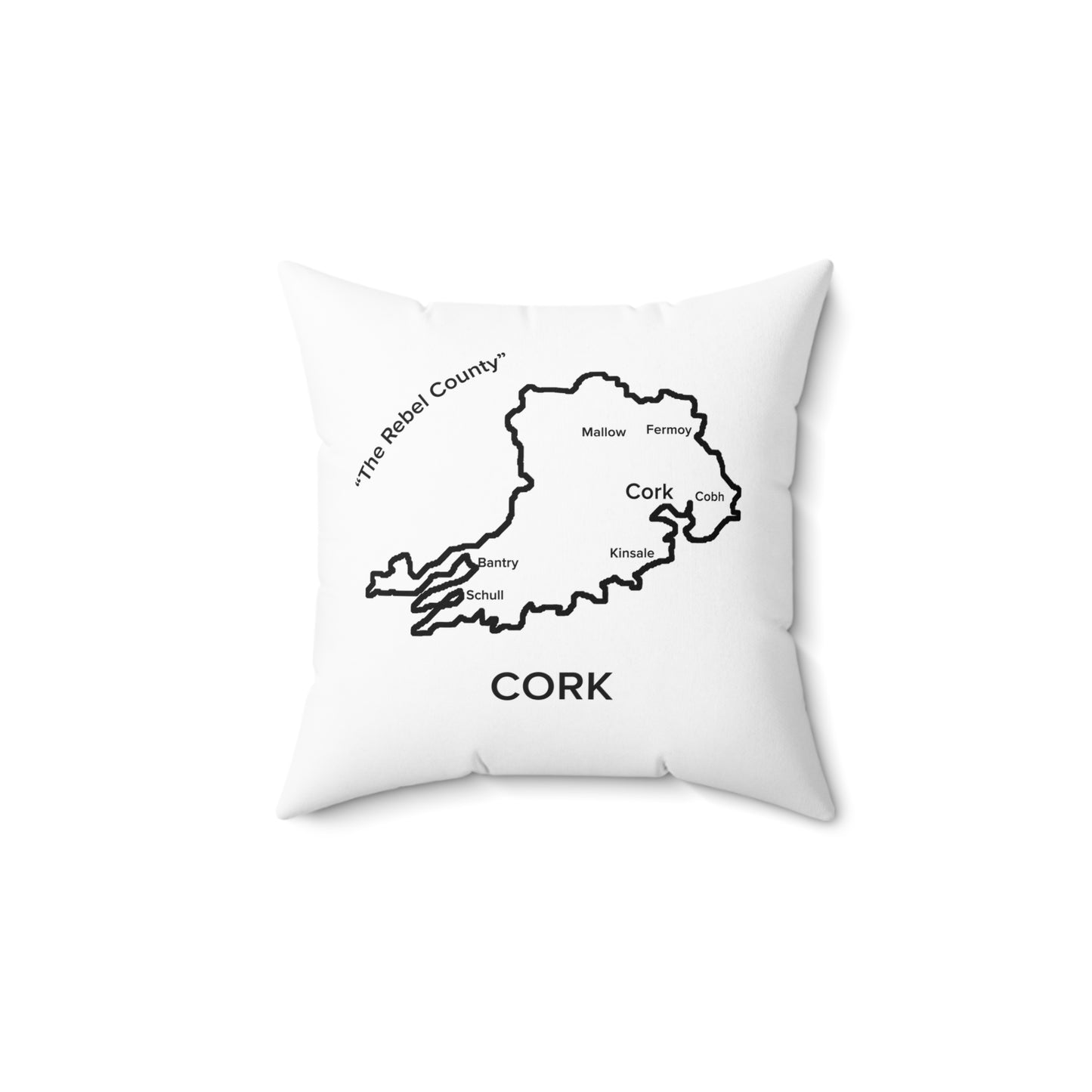 Cork Spun Polyester Square Pillow White Edition 4 Sizes