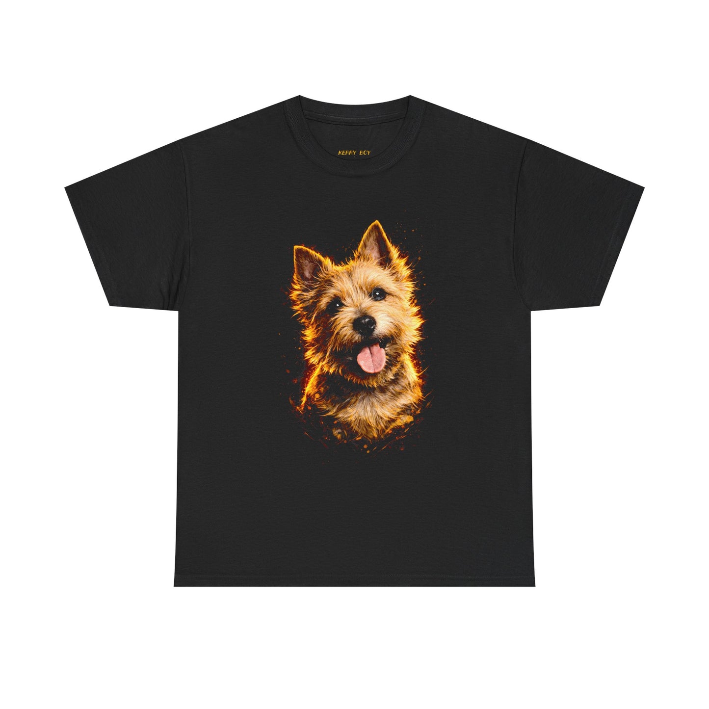Cute Terrier Dog Portrait T-Shirt — Paw Print Pet Lover Tee