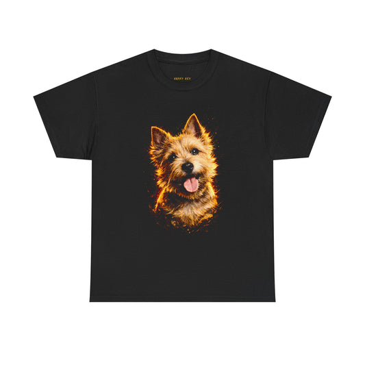 Cute Terrier Dog Portrait T-Shirt — Paw Print Pet Lover Tee
