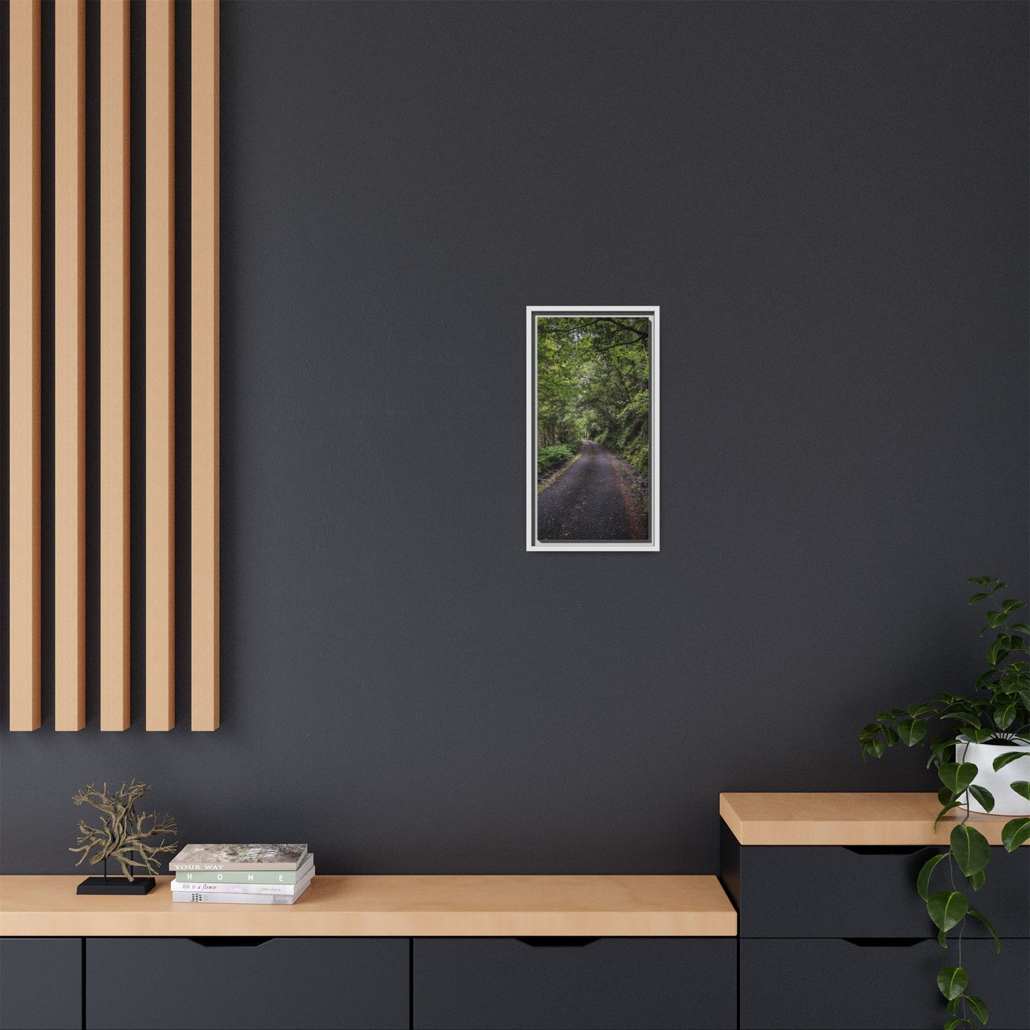 Glanageenty Forest Trail Matte Canvas, Framed (Multi-color)