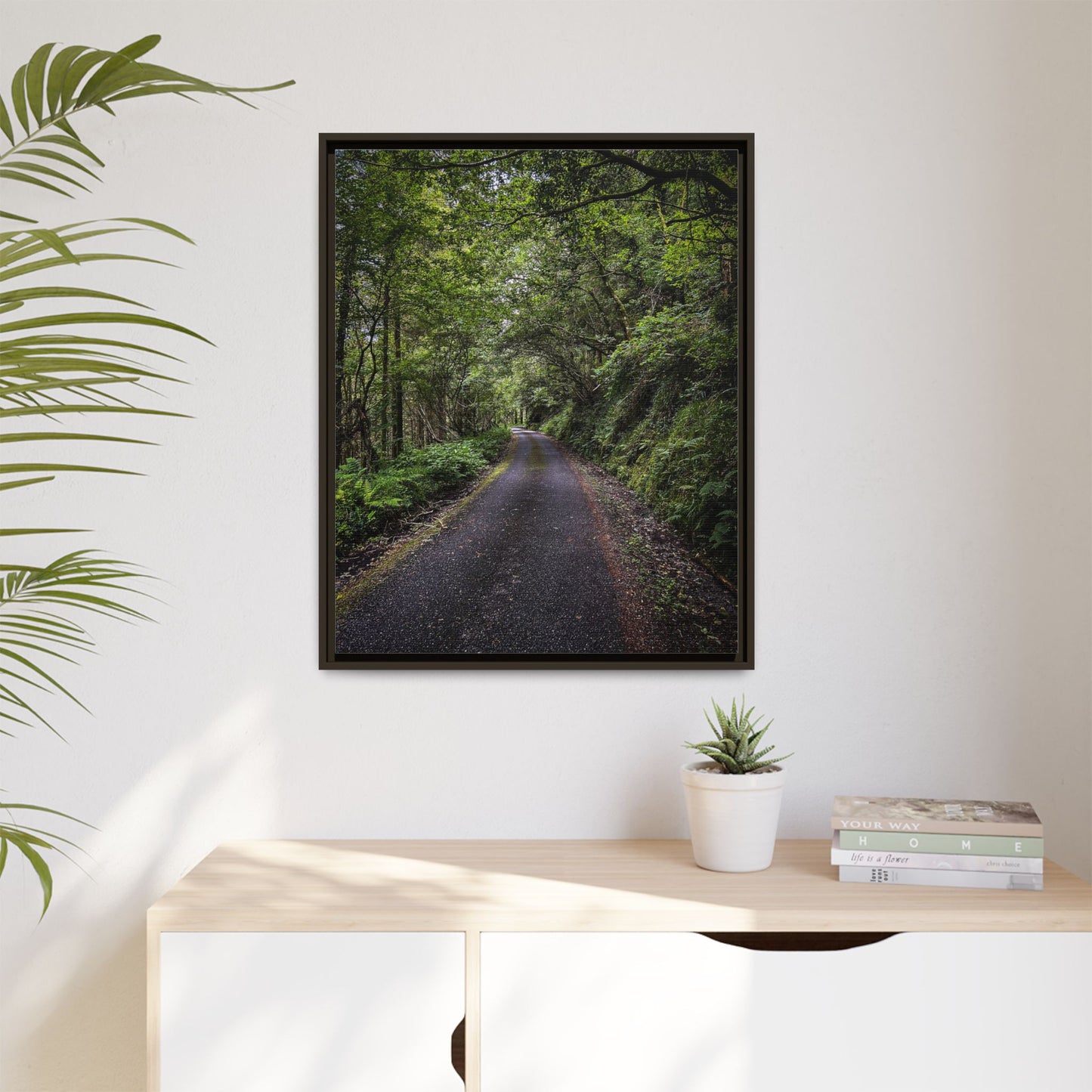 Glanageenty Forest Trail Matte Canvas, Framed (Multi-color)