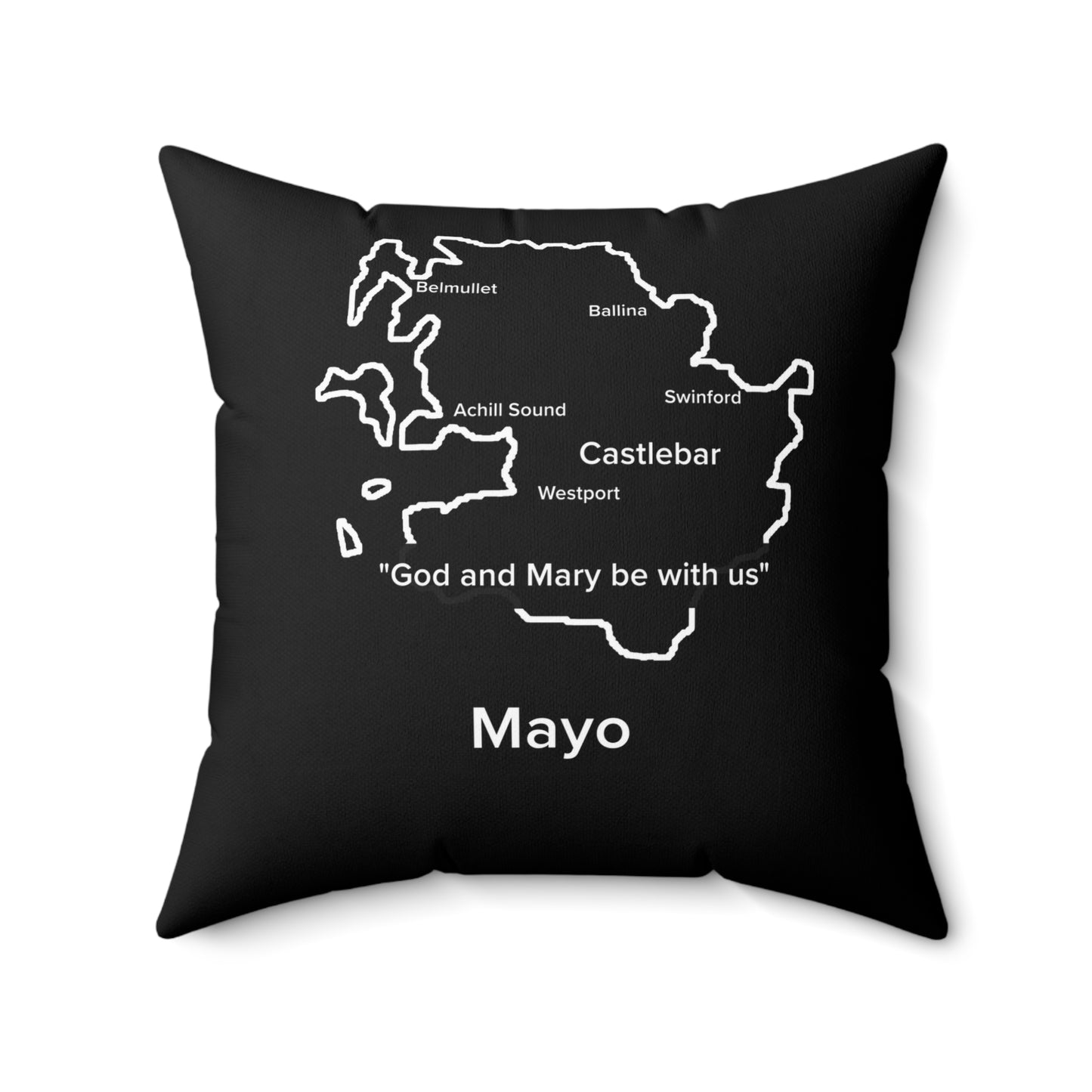 Mayo Spun Polyester Square Pillow Black Edition 4 Sizes