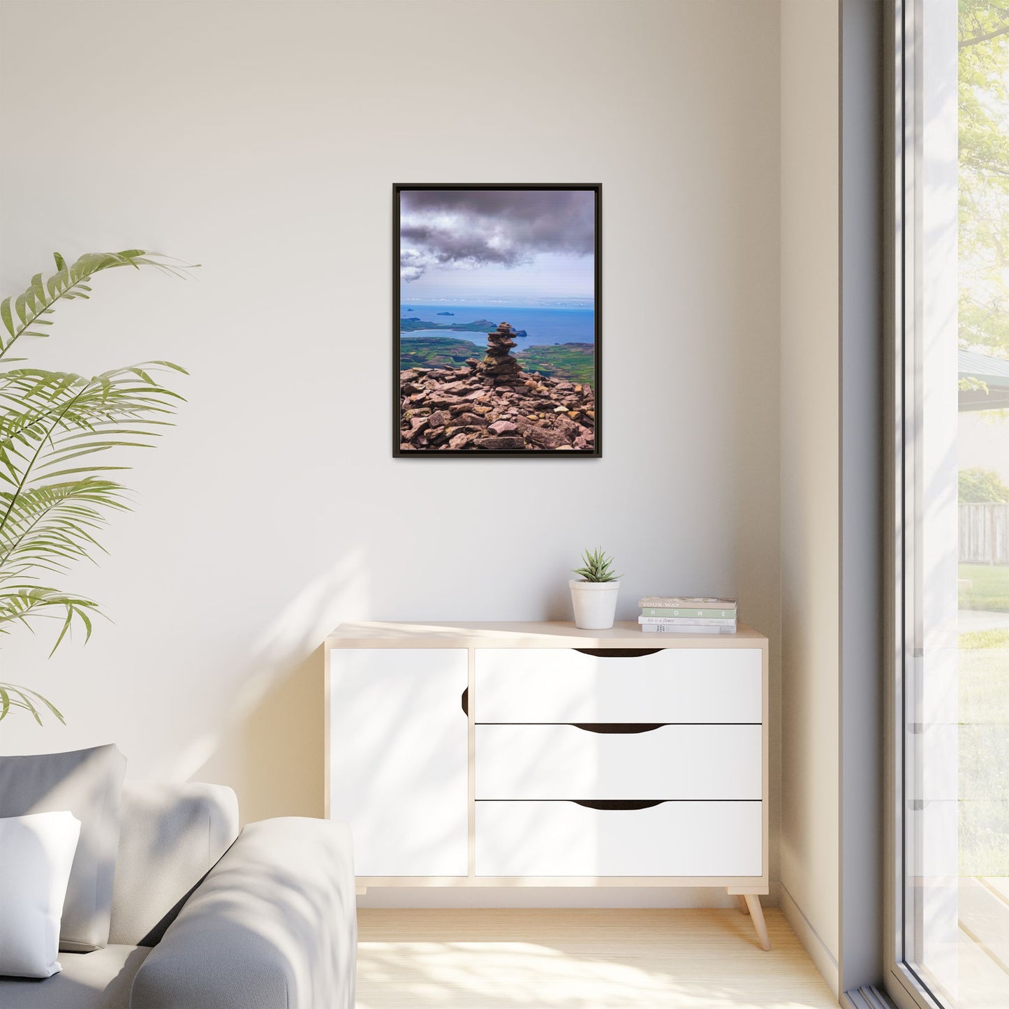 Mount Brandon Top Matte Canvas, Framed (Multi-color)