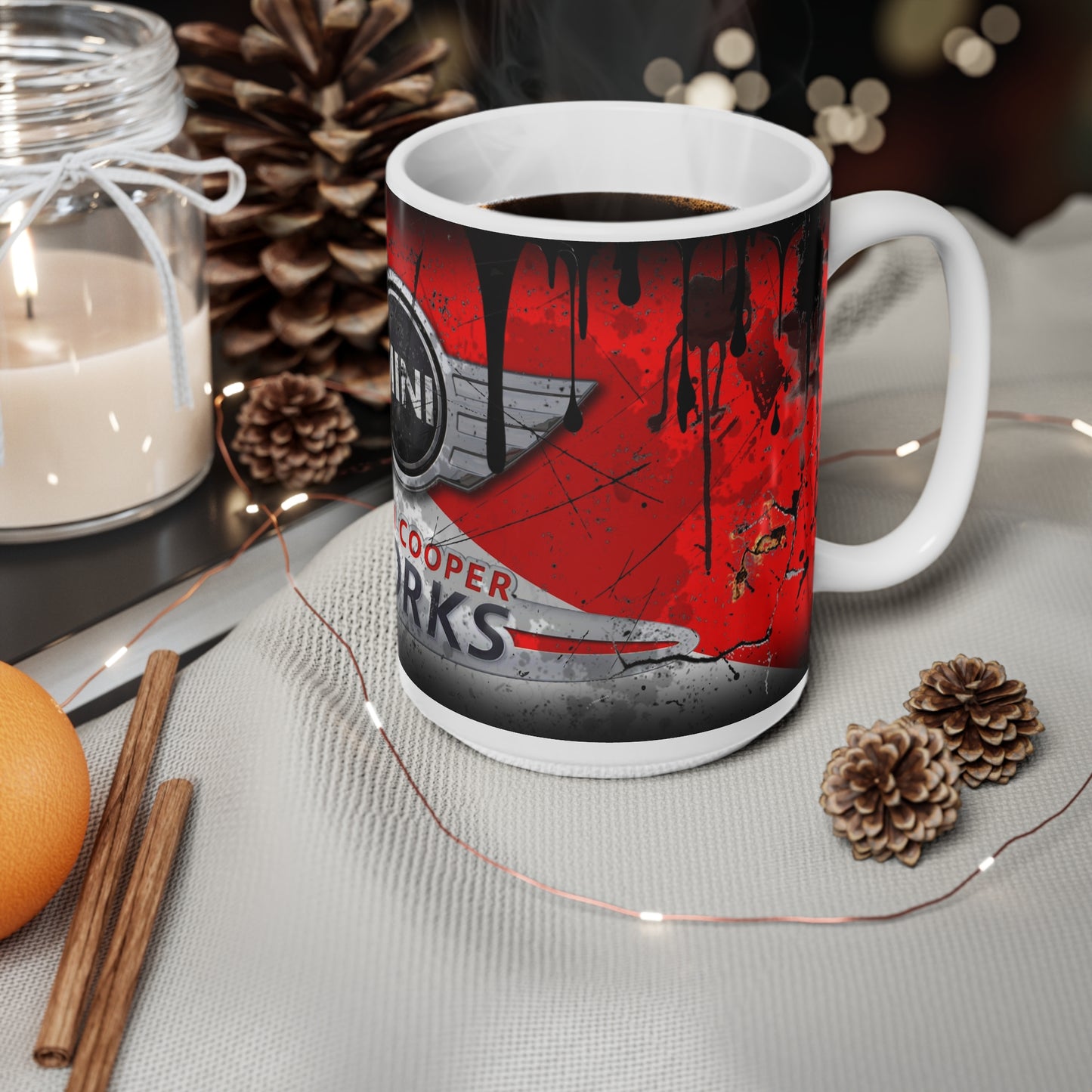 John Cooper Works MINI Ceramic Coffee Mug - 11oz & 15oz - Perfect for Car Enthusiasts