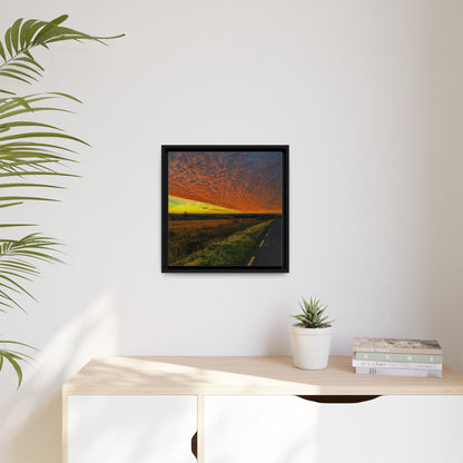 Cloudy Sunset Matte Canvas, Framed (Multi-color)