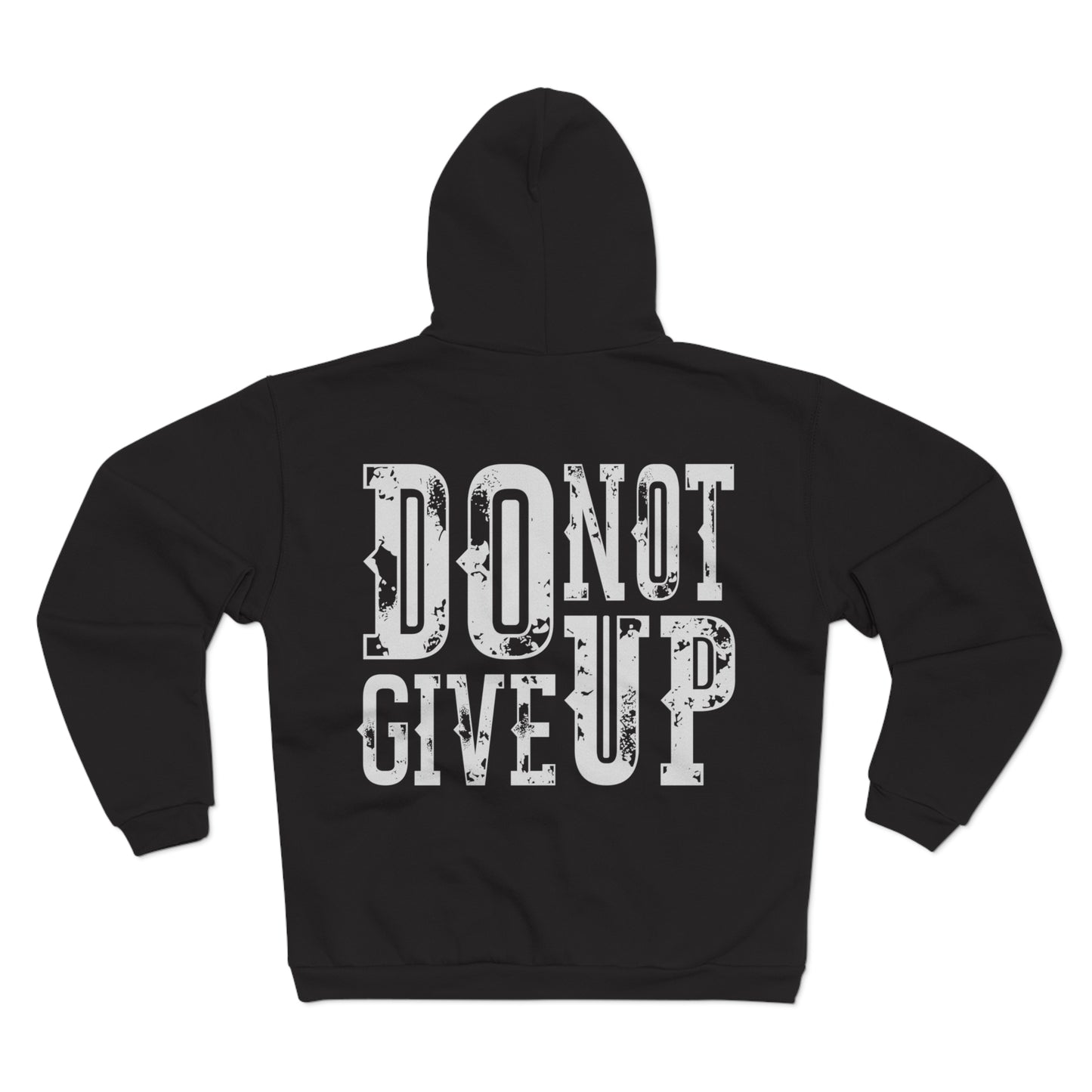 Motivational Zip-Up Hoodie - 'DO NOT GIVE UP'
