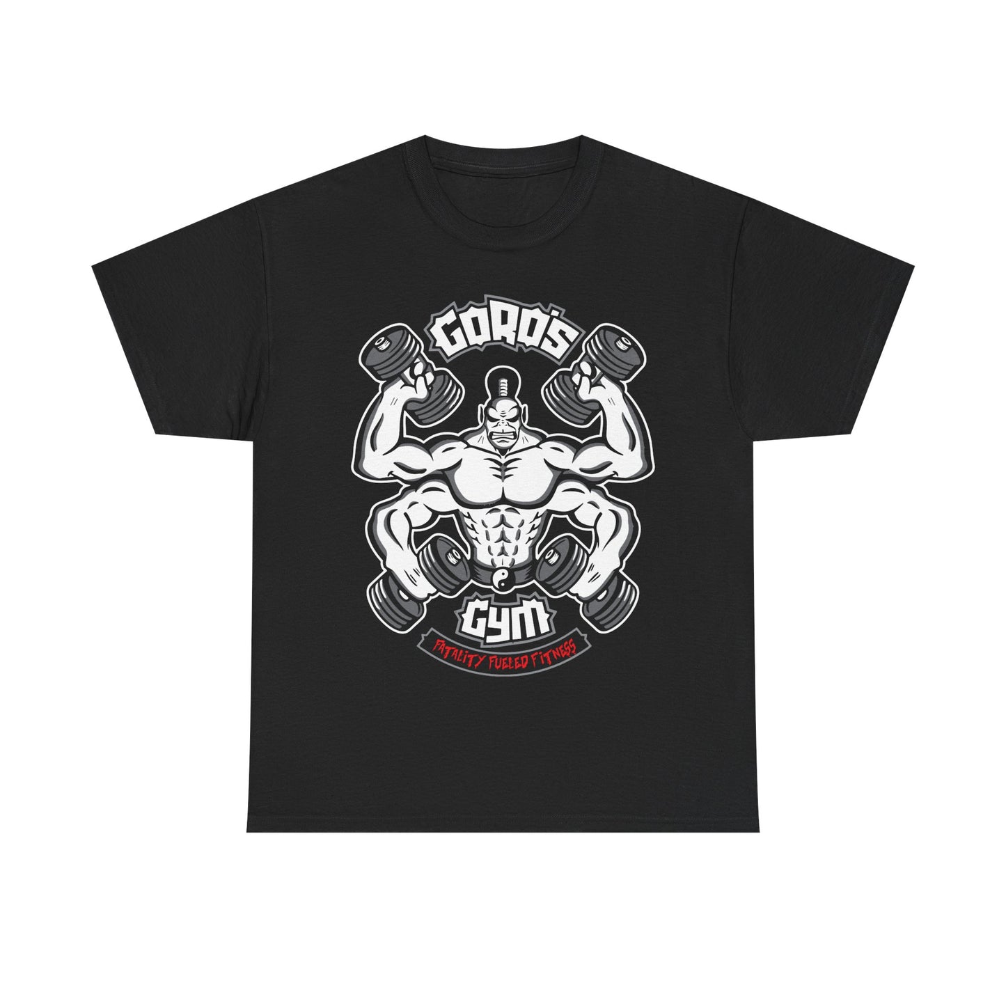 Muscle Gym Tee - Unisex Heavy Cotton Shirt for Fitness Enthusiasts Black