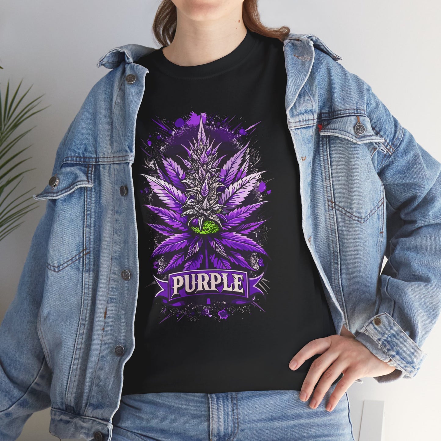 Purple Cannabis Bud T-Shirt — Bold Psychedelic Marijuana Graphic Tee