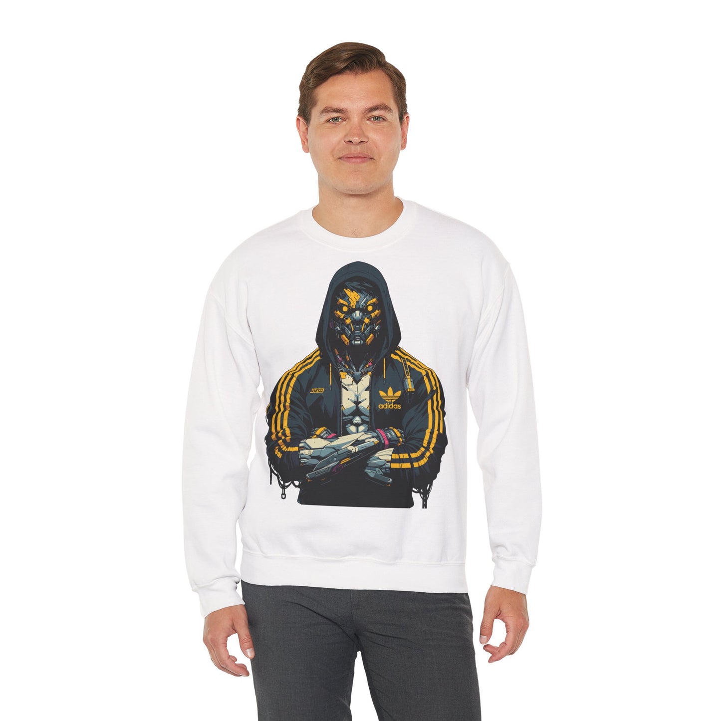 Graphic Crewneck Sweatshirt - Cyberpunk Streetwear Design