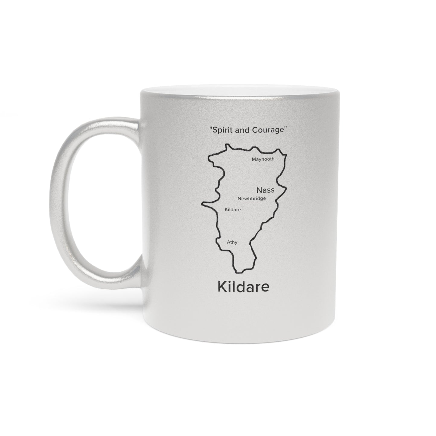 Kildare County Metallic Colour Mug - Silver/Gold - Perfect Gift for Coffee Lovers