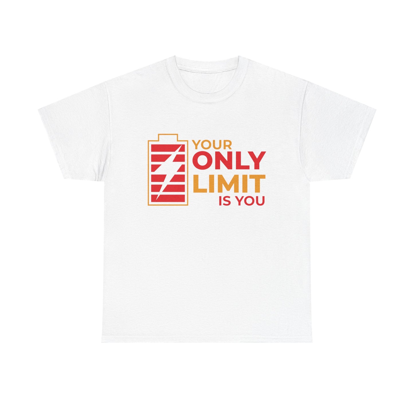Motivational Unisex Heavy Cotton Tee - 'Your Only Limit is You'