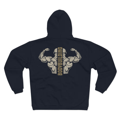Muscle Power Unisex Zip Hoodie - Perfect for Bodybuilding Enthusiasts