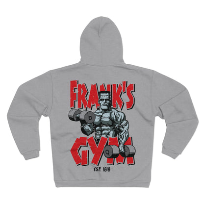 Frank's Gym Unisex Hooded Zip Sweatshirt - Bold Fitness Apparel for Workout Enthusiasts