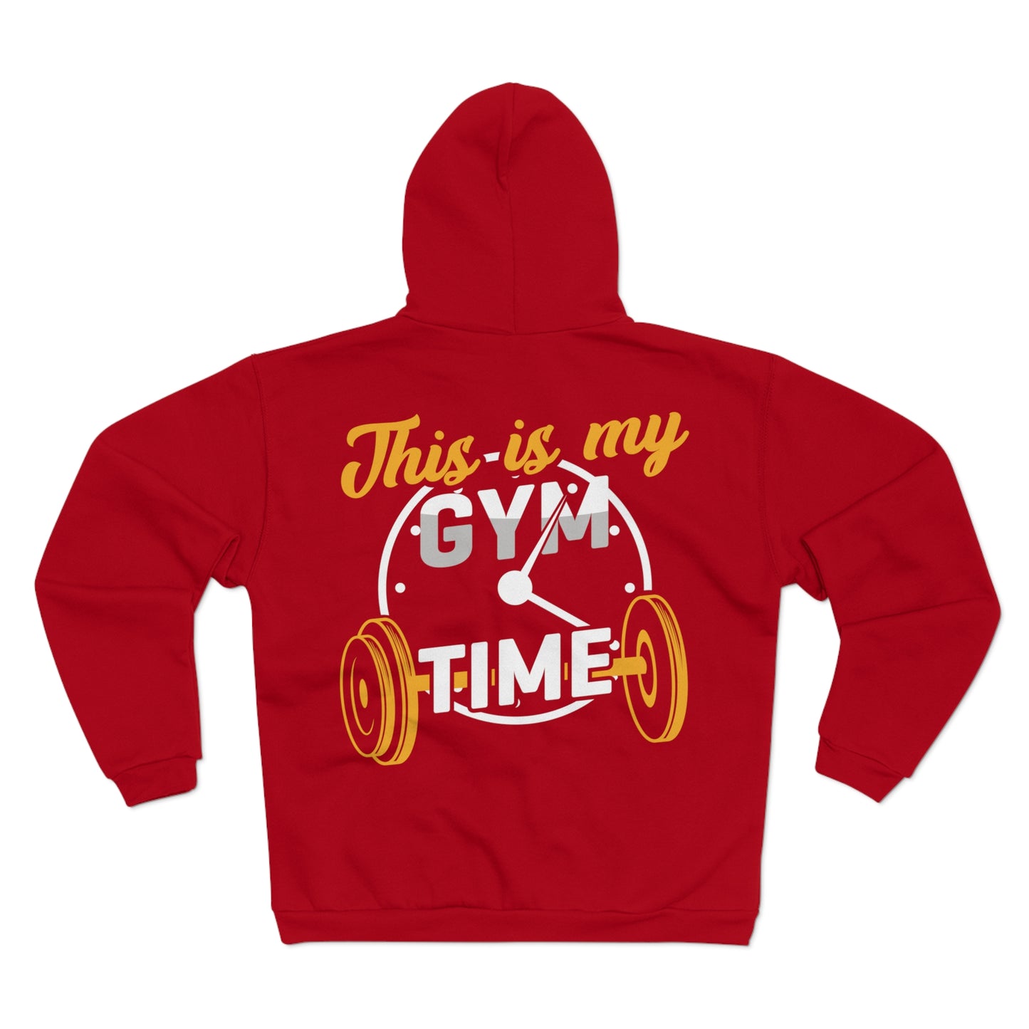 Unisex Gym Time Hooded Zip Sweatshirt - Perfect for Fitness Lovers and Active Lifestyles