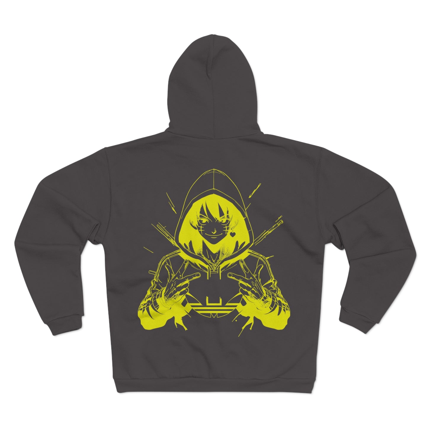 Yellow Guy Power Unisex Hooded Zip Sweatshirt