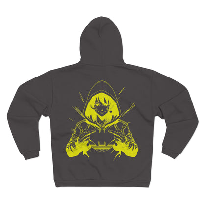 Yellow Guy Power Unisex Hooded Zip Sweatshirt