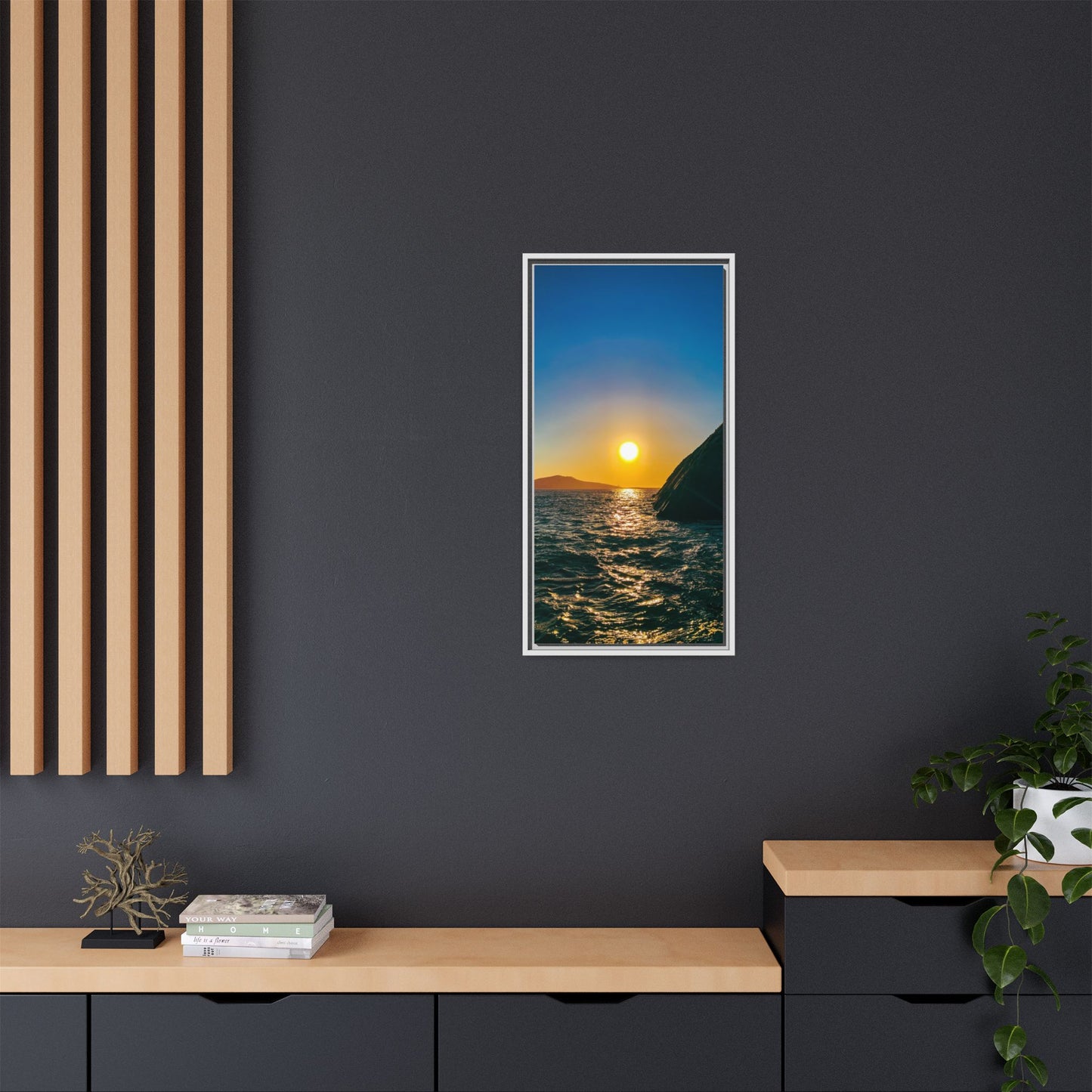 Dunquin Pier Sunset Matte Canvas, Framed (Multi-color)