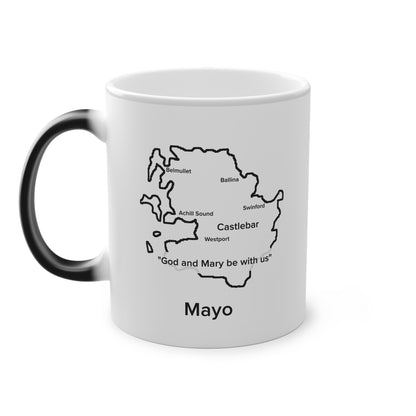Mayo Magic Mug: Color - Changing Coffee Cup with Artistic Map Design