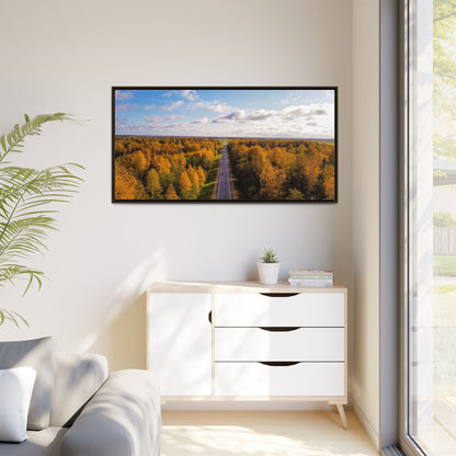 Somewhere In Lithuania Matte Canvas, Framed (Multi-color)