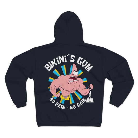Unisex Hooded Zip Sweatshirt - Bikini's Gym "No Pain - No Gain"