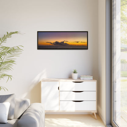 Sunset in Ocean 2 Matte Canvas, Framed (Multi-color)