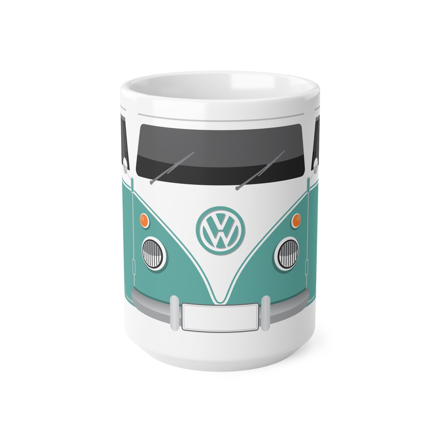 Vintage VW Bus Ceramic Coffee Mug - 11oz & 15oz - Perfect for Auto Enthusiasts Light Blue
