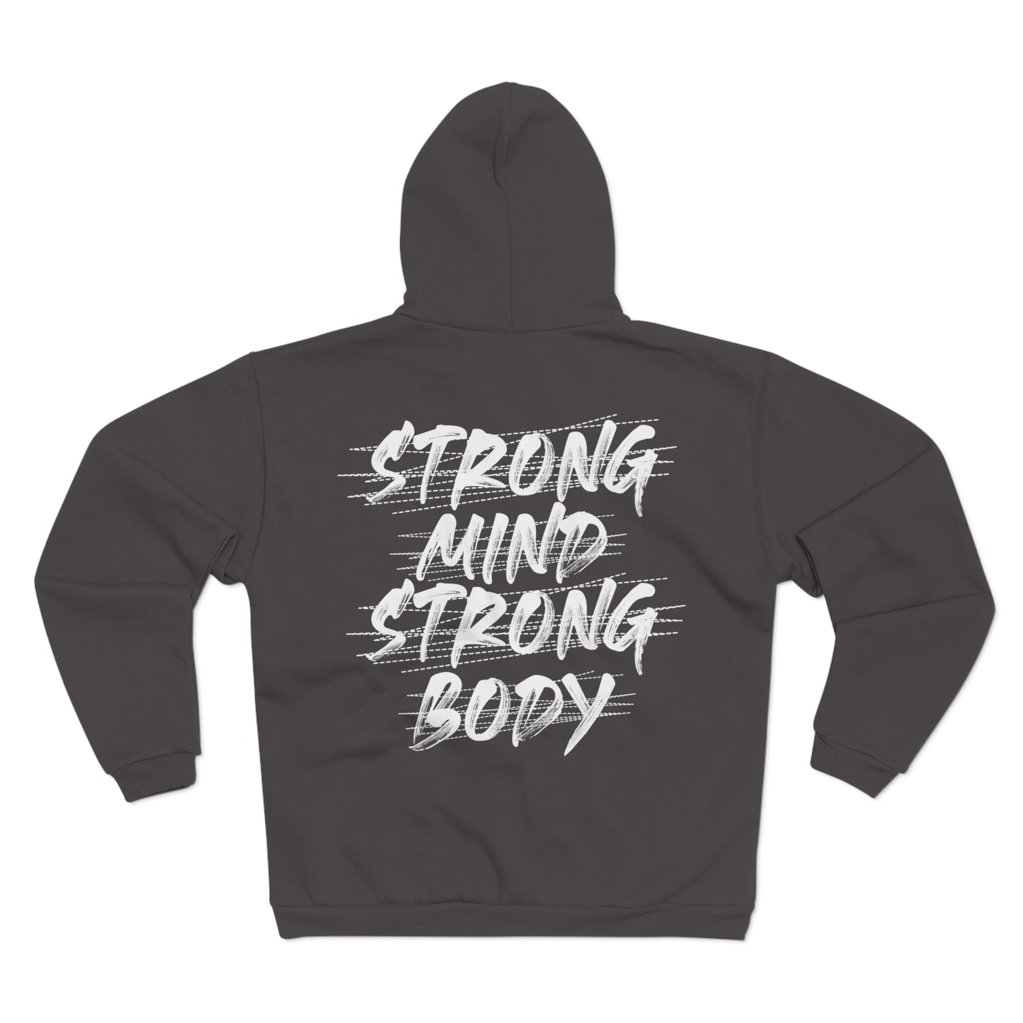 Strong Mind Strong Body Unisex Hooded Zip Sweatshirt - Motivational Fitness  Hoodie