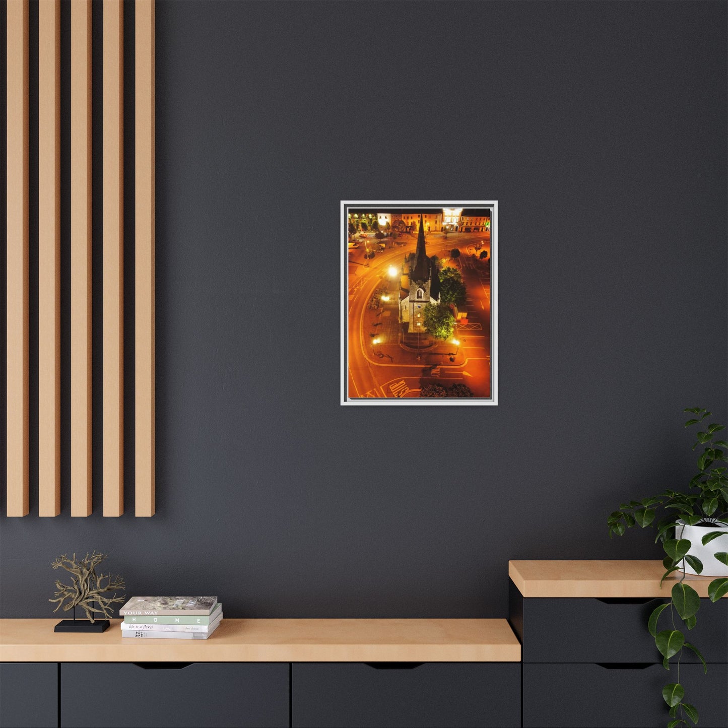 Listowel Church Matte Canvas, Framed (Multi-color)