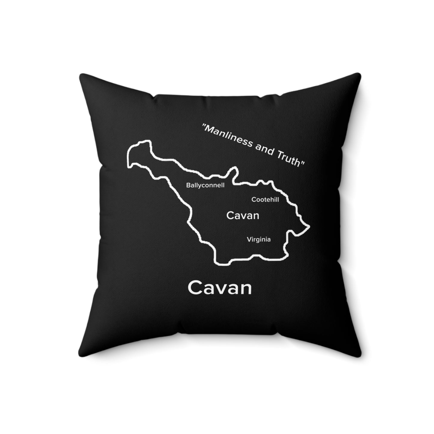 Cavan Spun Polyester Square Pillow Black Edition 4 Sizes