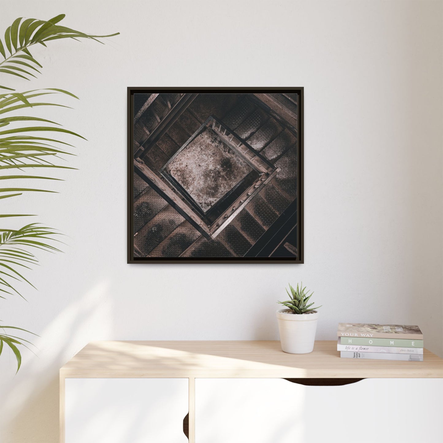 Stairs To Demon World Matte Canvas, Framed (Multi-color)