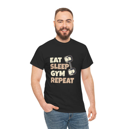 Eat Sleep Gym Repeat Unisex Heavy Cotton Tee