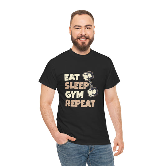 Eat Sleep Gym Repeat Unisex Heavy Cotton Tee