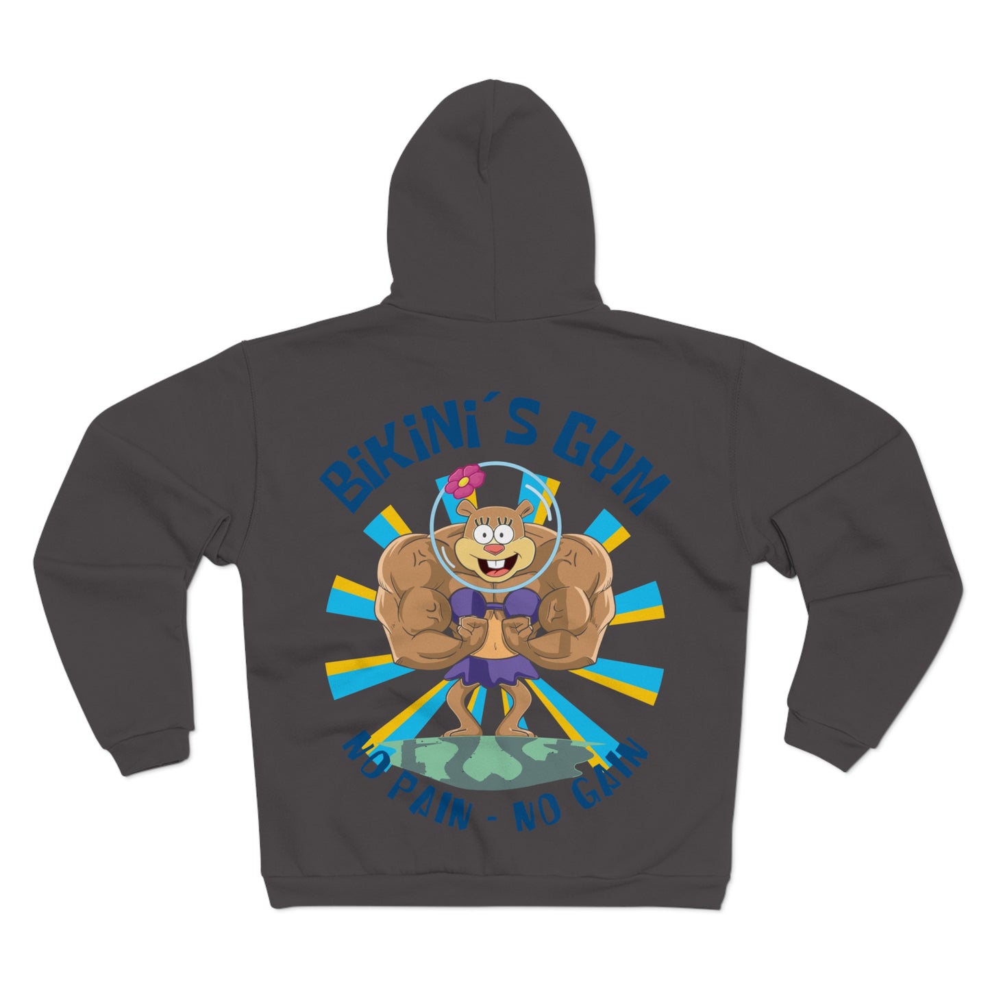 Bikini's Gum Motivational Unisex Hooded Zip Sweatshirt - No Pain No Gain