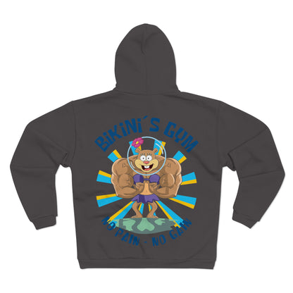 Bikini's Gum Motivational Unisex Hooded Zip Sweatshirt - No Pain No Gain