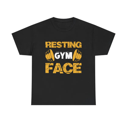 Resting Gym Face Unisex Heavy Cotton Tee - Perfect for Fitness Enthusiasts