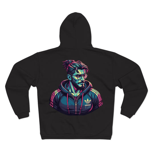Retro Style Graphic Unisex Hooded Zip Sweatshirt- Perfect for Casual Wear