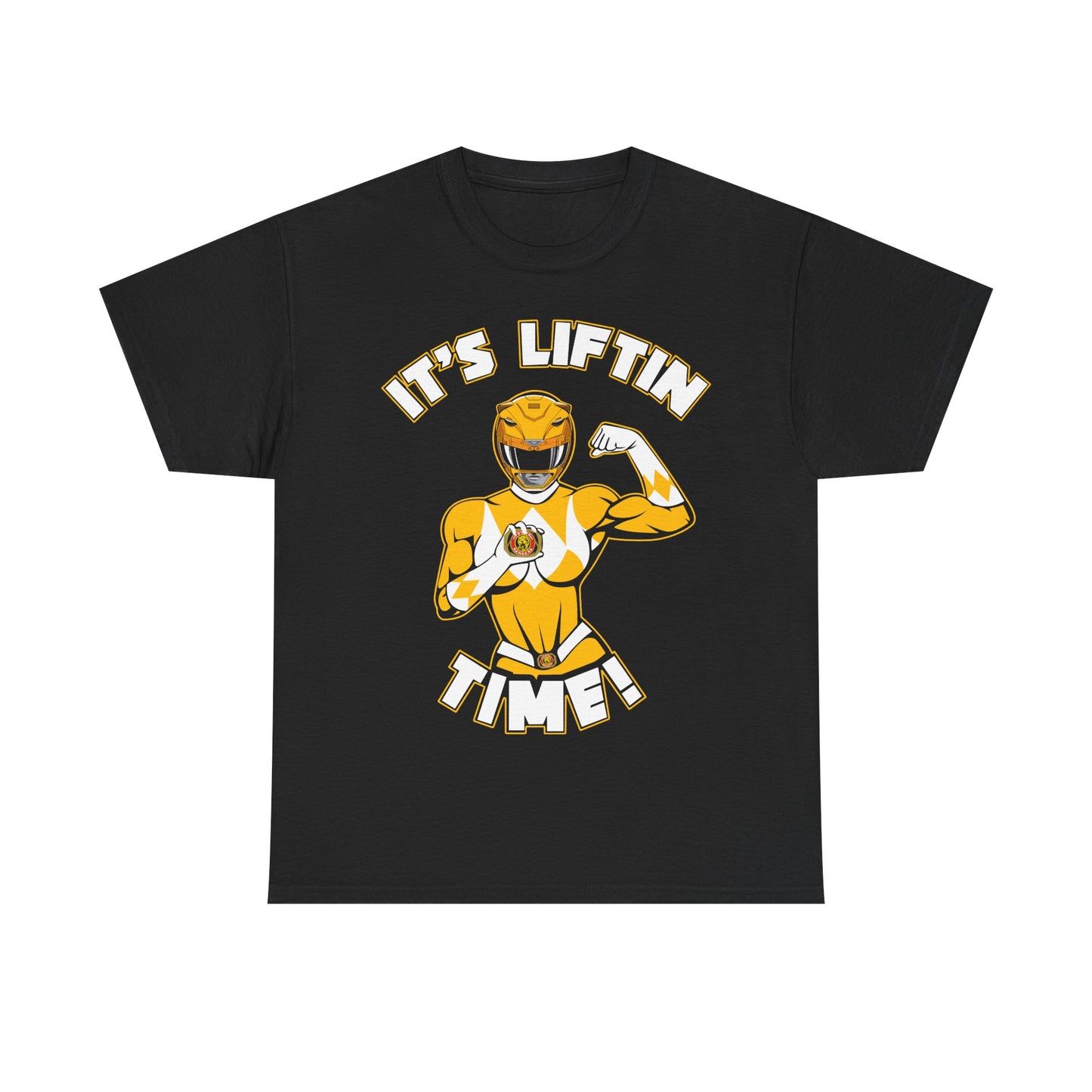 It's Liftin' Time Unisex Heavy Cotton Tee - Fitness & Powerlifting Motivational Shirt Black