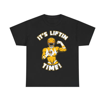 It's Liftin' Time Unisex Heavy Cotton Tee - Fitness & Powerlifting Motivational Shirt Black