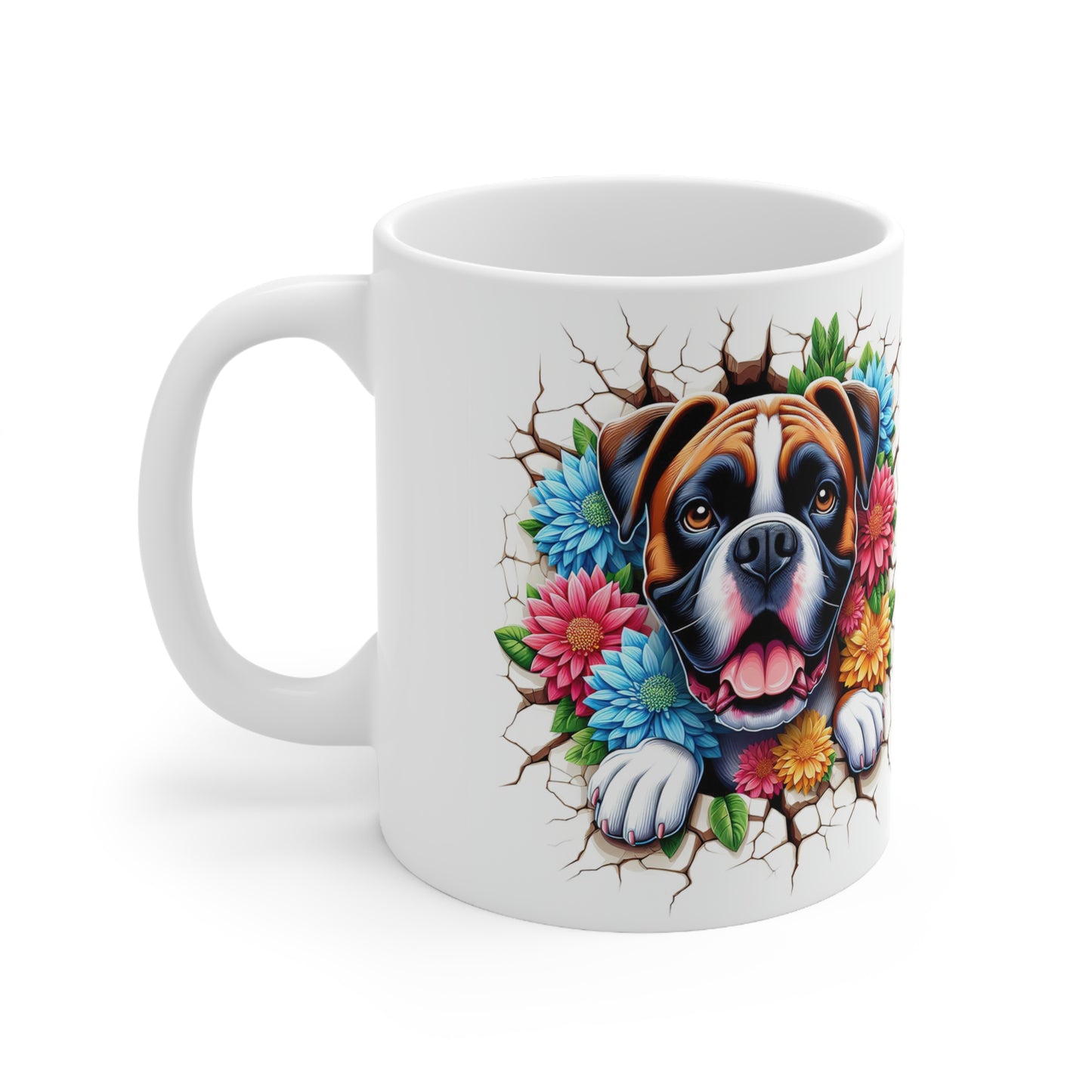 Colorful Boxer Dog Ceramic Coffee Mug - 11oz & 15oz