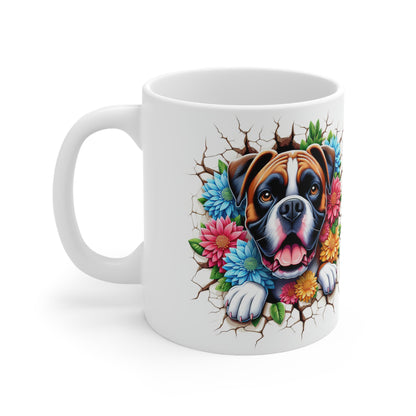 Colorful Boxer Dog Ceramic Coffee Mug - 11oz & 15oz